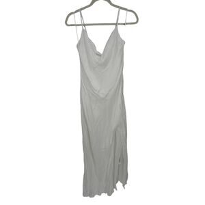 Bardot White Emere Lace Trim Satin Slip Dress XL 10 NWT
